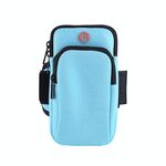 3 pezzi che eseguono la borsa del braccio del braccio del telefono cellulare Uomini e delle donne Borsa da polso della borsa a mano all'aperto per i telefoni cellulari entro 6,5 pollici (blu)