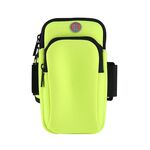 3 pezzi che eseguono il sacchetto del braccio del braccio del telefono cellulare Uomini e delle donne Borsa da polso da esterno della borsa per i telefoni cellulari entro 6,5 pollici (verde)