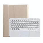 AW11-Una custodia in pelle per tastiera ultra-sottile per tastiera ultra-sottile con touchpad & stand per Huawei Matepad 11 2021 (oro)