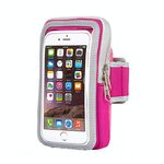 3 pezzi Confortevole e traspirante Borsa a braccio sportivo Borsa da polso per cellulare per 4-6,5 pollici Telefono cellulare (Rose Red)