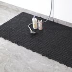 4 pezzi in PVC addensato PVC può essere giuntato ?? pavimento tappetino da cucina Bagno antiscivolo Piede a pedale antiscivolo Pad per iniezione cavo, dimensioni: 30x30x1.5 cm (nero)