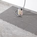 4 pezzi in PVC addensato può essere giuntato ?? Pavimento Tappetino da cucina Bagno Anti-slip Pad Padello Hollow Iniezione Pad, Dimensioni: 30x30x1.5 cm (grigio)
