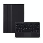 AK10-A 2 in 1 tastiera Bluetooth rimovibile + Custodia protettiva in pelle di texture in pelle di agnello con touchpad e supporto per Lenovo Qitian K10 TB-X6C6X (nero)