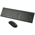 169 2,4 GHz + Bluetooth Dual Mode Tastiera wireless + Kit mouse, Compatibile con ISO & Android & Windows (nero)