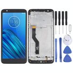 Schermo LCD TFT per Motorola Moto E6 / Moto E XT2005-3 XT2005-1 XT2005DL Digitizer Assemblaggio completo con cornice (nero)