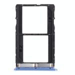 Per Infinix Note 5 Stylus X605 Vassoio per schede SIM + Vassoio per schede SIM + Vassoio per schede Micro SD (blu)