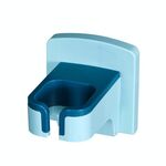 3 pezzi Bagno Asciugacapelli Scaffale per asciugacapelli Scaffale a muro (blu chiaro)