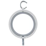 2 PCS Casa Dormitorio Sciarpa Borsa Cappello Rack di stoccaggio Mensole per porta posteriore (Bianco + Grigio)