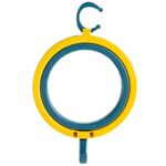 2 pezzi di borsa per sciarpa per dormitorio, portaoggetti per cappelli, ripiani per porta posteriore (giallo bruciato + blu scuro)