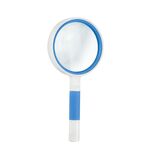 3 PCS Hand-Tend Lettura Lente di lente d'ingrandimento Lente in vetro Anti-skid Maniglia anziano Lettura Riparazione Identificazione Lente d'ingrandimento, Specifica: 65mm 6 volte (Blu bianco)