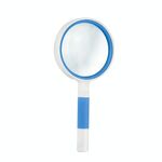 3 PCS Hand-Tend Lettura Lente di lente d'ingrandimento Lente in vetro Anti-skid Maniglia anziano Lettura Riparazione Identificazione Lente d'ingrandimento, Specifica: 75mm 4 volte (Blu bianco)