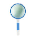 3 PCS Hand-Tend Lettura Legger Legger Glass Obiettivo Anti-skid Maniglia anziano Lettura Repair Identificazione Lente d'ingrandimento, Specifica: 85mm 10 volte (Blu bianco)