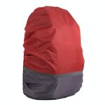 2 PCS Outdoor Mountaineering Colour Color Cover Zaino luminoso Cover Piove, Dimensioni: M 30-40L (Grigio + Rosso)