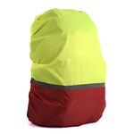 2 PCS Outdoor Mountaineering Colour Color Cover Zaino luminoso Cover Piove, Dimensioni: XL 58-70L (rosso + verde fluorescente)