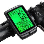 West Biking 5 lingue Biciclette Impermeabile retroilluminazione multifunzione Contachilometri wireless tachimetro (nero)