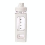 2 pz Tazza d'acqua di plastica quadrata con sport all'aperto sport Bollitori portatili di grande capacità, colore: 700ml (bianco)