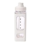 2 pz Tazza di plastica quadrata con sport all'aperto Sport da esterno Kettles portatili di grande capacità, colore: 900ml (bianco)