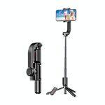 XYK-19017 Smart Anti-Shake Svizzero Asse Svizzeratore Retrattile Mobile Phone Selfie Stick Video Treppiede live con telecomando Bluetooth (nero)