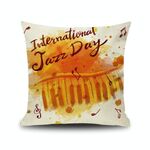 2 PCS Piano Nota NOTA Digital Stampato Lino Fodera senza cuscino, Dimensioni: 45x45cm (4)