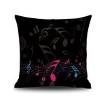 2 PCS Piano NOTA NOTA Digital Stampato Lenzuola Federa senza cuscino, Dimensioni: 45x45cm (12)