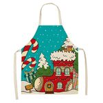 2 PCS Tessuto Biancheria per la biancheria per la pulizia Grembiule di Natale Party Decorazione Grembiule, Specifiche: 68x55cm (WQ-001513)