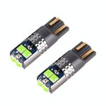 2 PCS T10 / W5W / 168 DC12-24V / 1.8W / 6000K / 140LM ​​Auto Clearance Light 4LEDS SMD-3030 Perline della lampada con decodifica e corrente costante (luce verde)