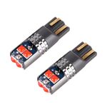 2 PCS T10 / W5W / 168 DC12-24V / 1.8W / 6000K / 140LM ​​Auto Clearance Light 4LEDS SMD-3030 Perline della lampada con decodifica e corrente costante (luce rossa)