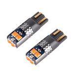 2 PCS T10 / W5W / 168 DC12-24V / 1.8W / 6000K / 140LM ​​Auto Clearance Light 4eds SMD-3030 Perline lampada con decodifica e corrente costante (luce gialla)