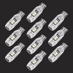 10 PCS T10 DC12V / 1W Auto Clearance Light 5LEDS SMD-3030 Perline lampada (Ice Blue Light)