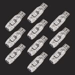 10 PCS T10 DC12V / 1W Auto Clearance Light 5LEDS SMD-3030 Lampada perline (luce blu)