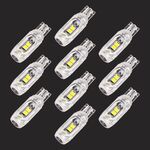 10 PCS T10 DC12V / 1W Auto Clearance Light 5LEDS SMD-3030 perline della lampada (luce bianca)