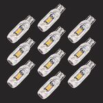 10 PCS T10 DC12V / 1W Auto Clearance Light 5LEDS SMD-3030 perline lampada (luce gialla)