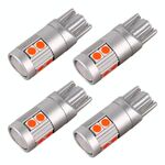 4 pezzi T10 DC12V / 2W Automobile Auto Light 9leds SMD-3030 perline della lampada (luce rossa)