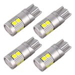 4 PCS T10 DC12V / 2W Auto Clearance Light 9leds SMD-3030 perline lampada (luce bianca)