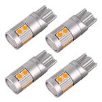 4 PCS T10 DC12V / 2W Auto Clearance Light 9leds SMD-3030 perline lampada (luce gialla)
