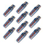 10 PCS T10 DC12V / 1.2W Auto Clearance Light 12leds Cob Lamp perline (luce rosa)