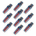 10 PCS T10 DC12V / 1.2W Auto Clearance Light 12leds COB Lampada perline (luce rossa)