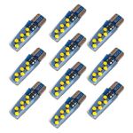 10 PCS T10 DC12V / 1.2W Auto Clearance Light 12LEDS COB Lampada perline (luce gialla)