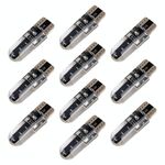 10 pz T10 DC12V / 1W Lampada da calibro di calibro auto perline (luce blu)