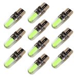 10 pezzi T10 DC12V / 1W Auto Lampada da calibro auto perline perline (luce verde)