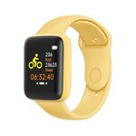 Orologio intelligente dello schermo a colori D20S da 1,44 pollici, supporto per il monitoraggio della frequenza cardiaca / monitoraggio della pressione sanguigna / monitoraggio dell'ossigeno del sangue / monitoraggio del sonno (giallo)