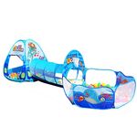 3 in 1 ZP01 Tenda per bambini Play House Tunnel Pieghevole Shooting Ocean Ball Pool Toy (Sea Deep Sea)