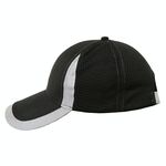 Berretto da baseball di sicurezza riflettente Berretto da baseball Traspirante Cappellino da costruzione all'aperto Cappuccio in rete, Colore: nero