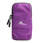 Esecuzione di Borsa per il braccio del telefono cellulare Sport Yoga Fitness Borsa per cellulare (B222 viola)