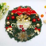 Decorazione natalizia ghirlanda ghirlanda porta rattan appeso, specifica: doppio orologio