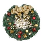 Natale decorazione ghirlanda ghirlanda porta rattan appesa, specifica: oro