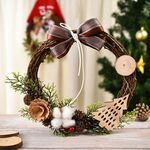 Natale decorazione ghirlanda ghirlanda porta rattan appeso, specifica: cotone