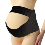 Pancia prenatale Supporto per la pancia in tre pezzi Cintura di supporto per pancia traspirante per le donne incinte prima del parto, dimensione: S (nero)