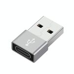 Adattatore in lega di alluminio USB-C / Type-C a USB 2.0, Adattatore in lega di alluminio maschio, dati di ricarica e trasmissione