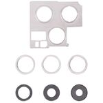 Coperchio della lente della fotocamera con staffa di fissaggio per iPhone 13 Pro Max (argento)
